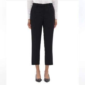 THEORY Treeca 4 Modern Crepe Cropped Work Trouser Pant Black size 4